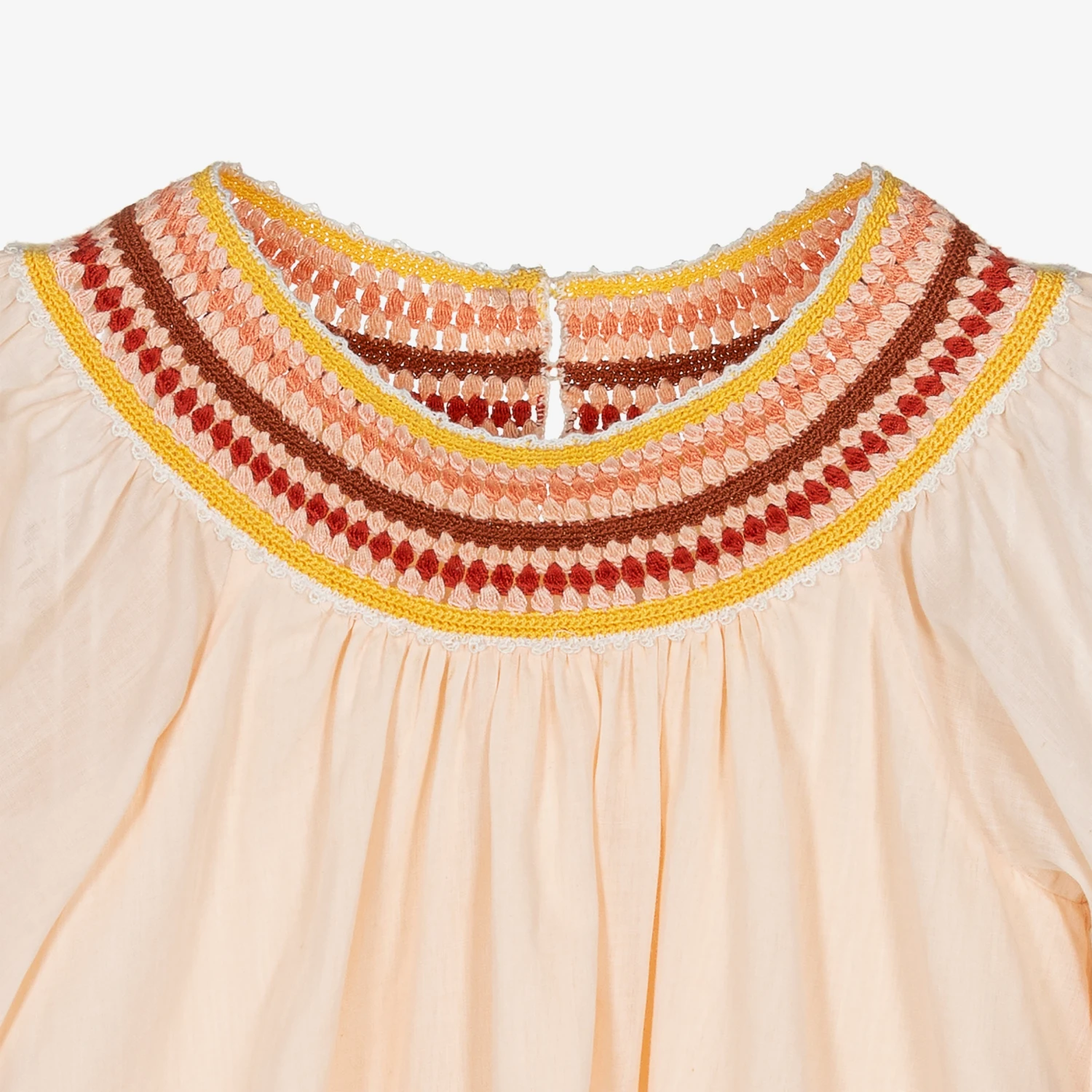 Chloé Teen Girls Pink Cotton Macramé Dress 5 Chloé Teen Girls Pink Cotton Macramé Dress - Image 3