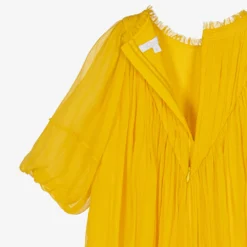 Chloé Teen Girls Yellow Silk Chiffon Dress -Deals Mirth Garb Store chloe teen girls yellow silk chiffon dress 500389 42fcb92149c2bd6c8d7daee0437958957b54a56c
