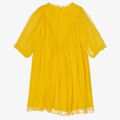 Chloé Teen Girls Yellow Silk Chiffon Dress -Deals Mirth Garb Store chloe teen girls yellow silk chiffon dress 500389 a330e469df24ef7c8a0ccd868d1ebee9725abf7d