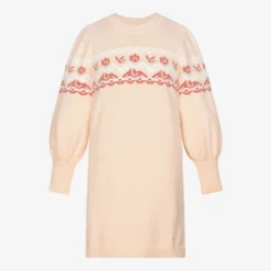 Chloé Teen Pink Jacquard Knit Dress