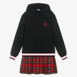 Dolce & Gabbana Teen Blue & Red Tartan Dress