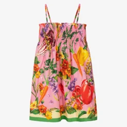 Dolce & Gabbana Teen Girls Pink Farmer Print Dress