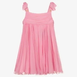 Dolce & Gabbana Teen Girls Pink Silk Dress