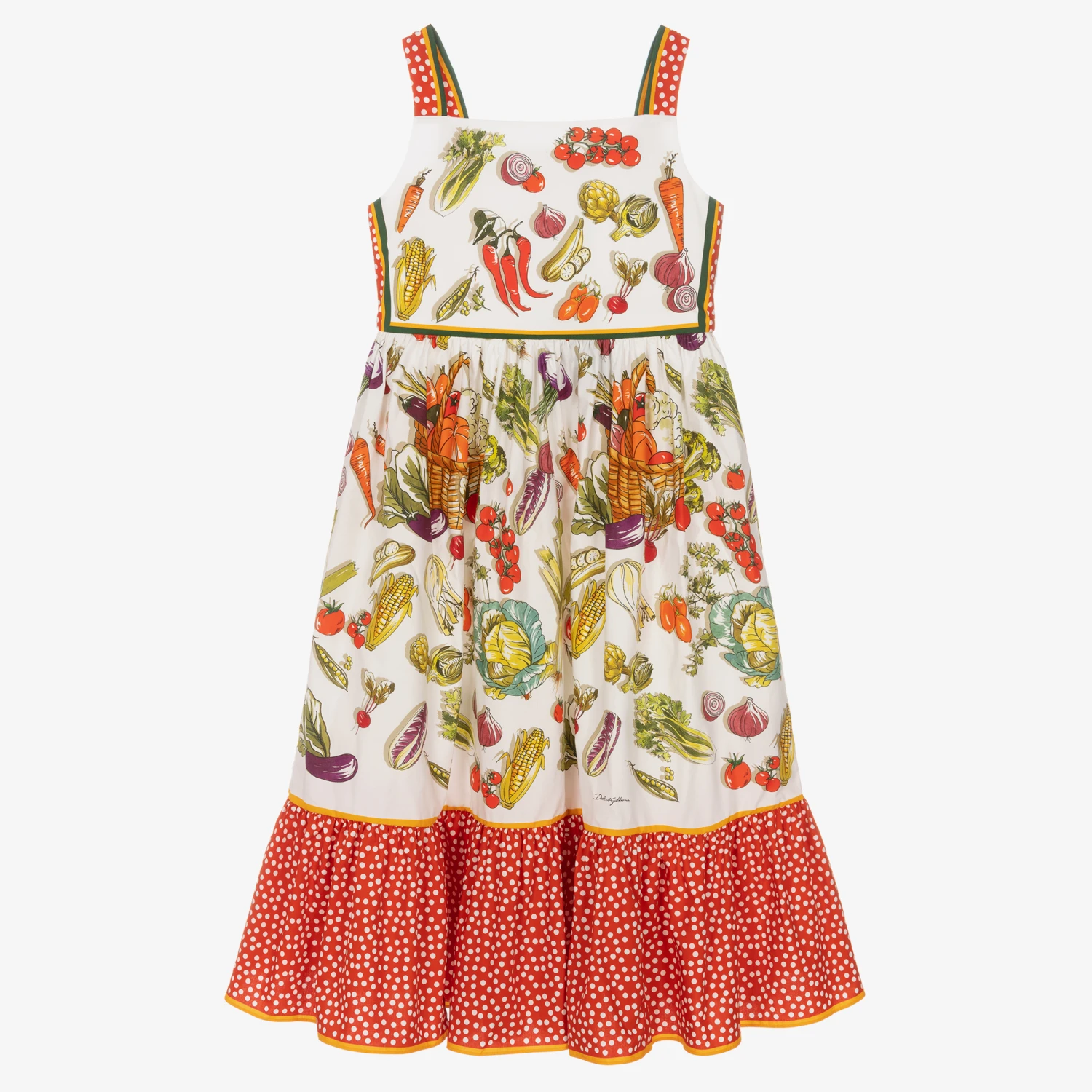 Dolce & Gabbana Teen Girls Vegetables Dress 3 Dolce & Gabbana Teen Girls Vegetables Dress