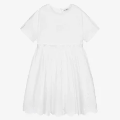 Dolce & Gabbana Teen Girls White Cotton Dress