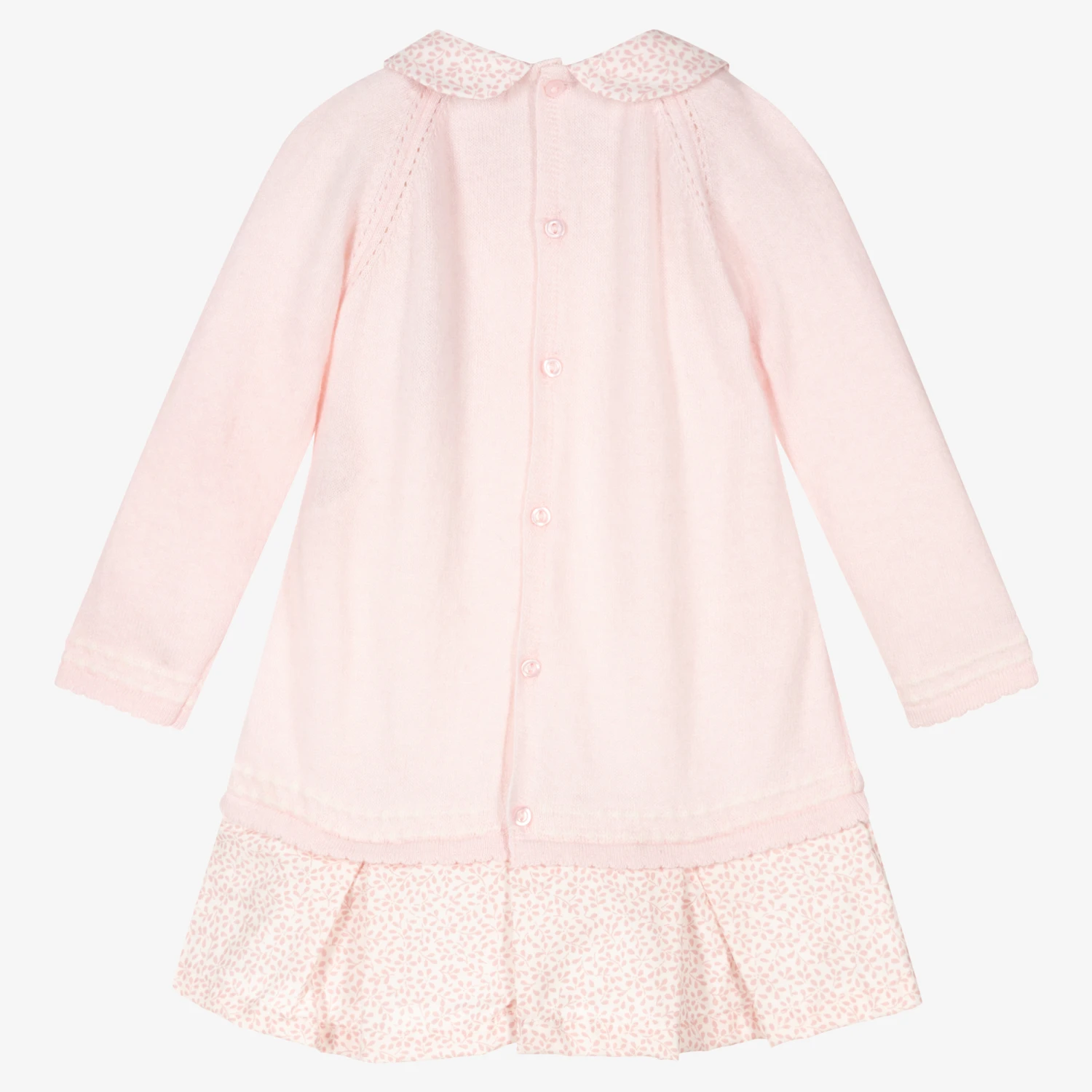 Dr. Kid Baby Girls Pink Knitted Dress 4 Dr. Kid Baby Girls Pink Knitted Dress - Image 2