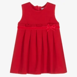 Dr. Kid Baby Girls Red Viscose Dress
