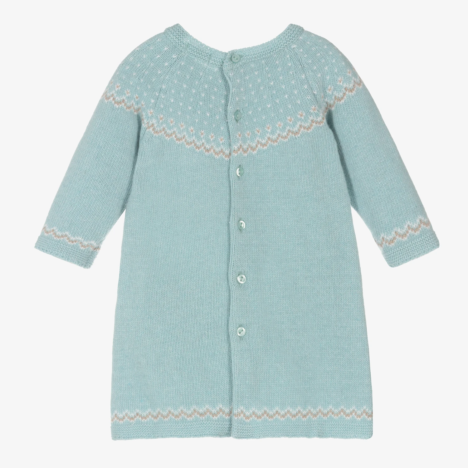 Dr. Kid Green Knitted Baby Dress 4 Dr. Kid Green Knitted Baby Dress - Image 2