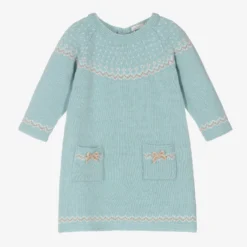 Dr. Kid Green Knitted Baby Dress