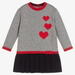 Dr. Kid Grey Cotton Knit Baby Dress