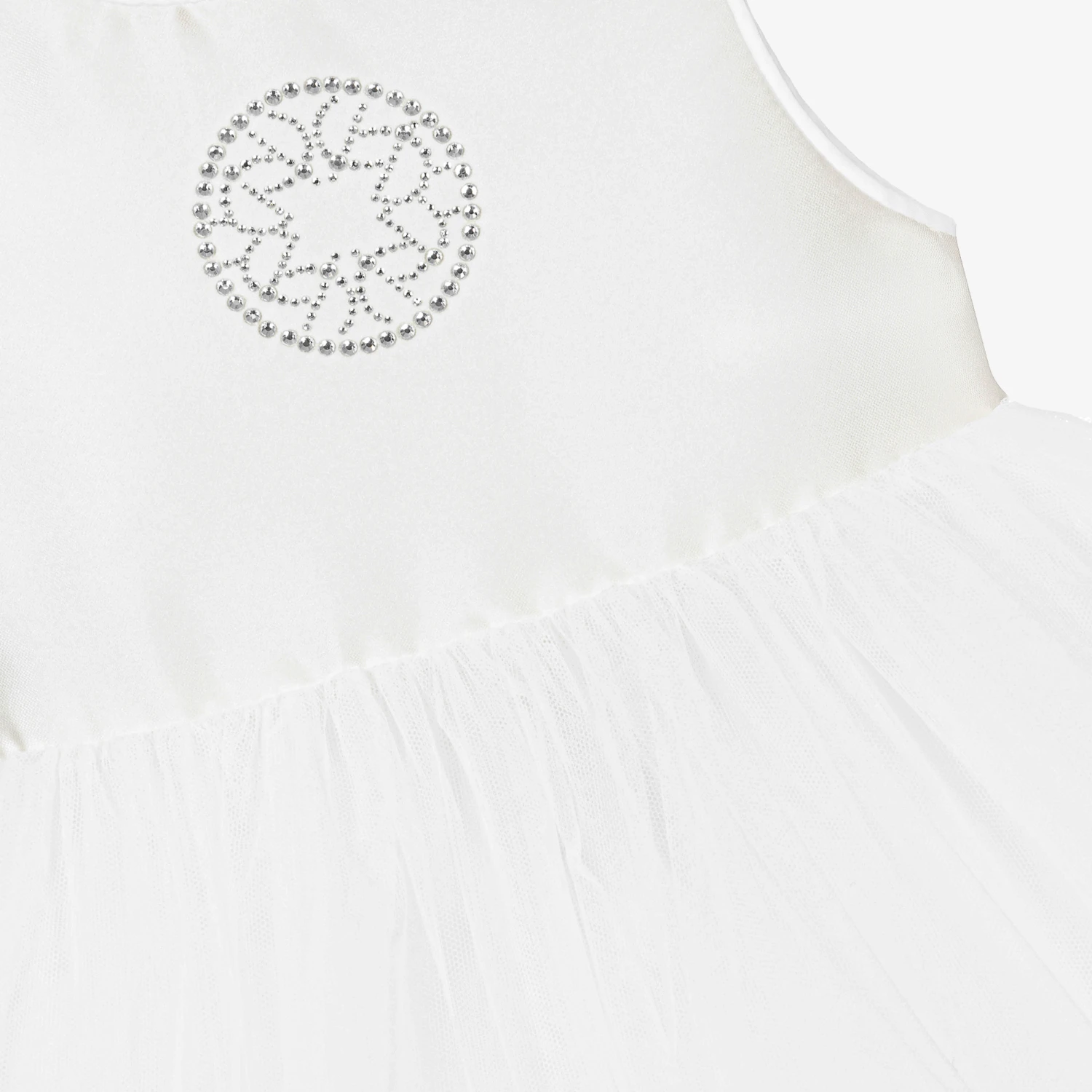 Elie Saab Girls Ivory Silk & Tulle Dress 5 Elie Saab Girls Ivory Silk & Tulle Dress - Image 3