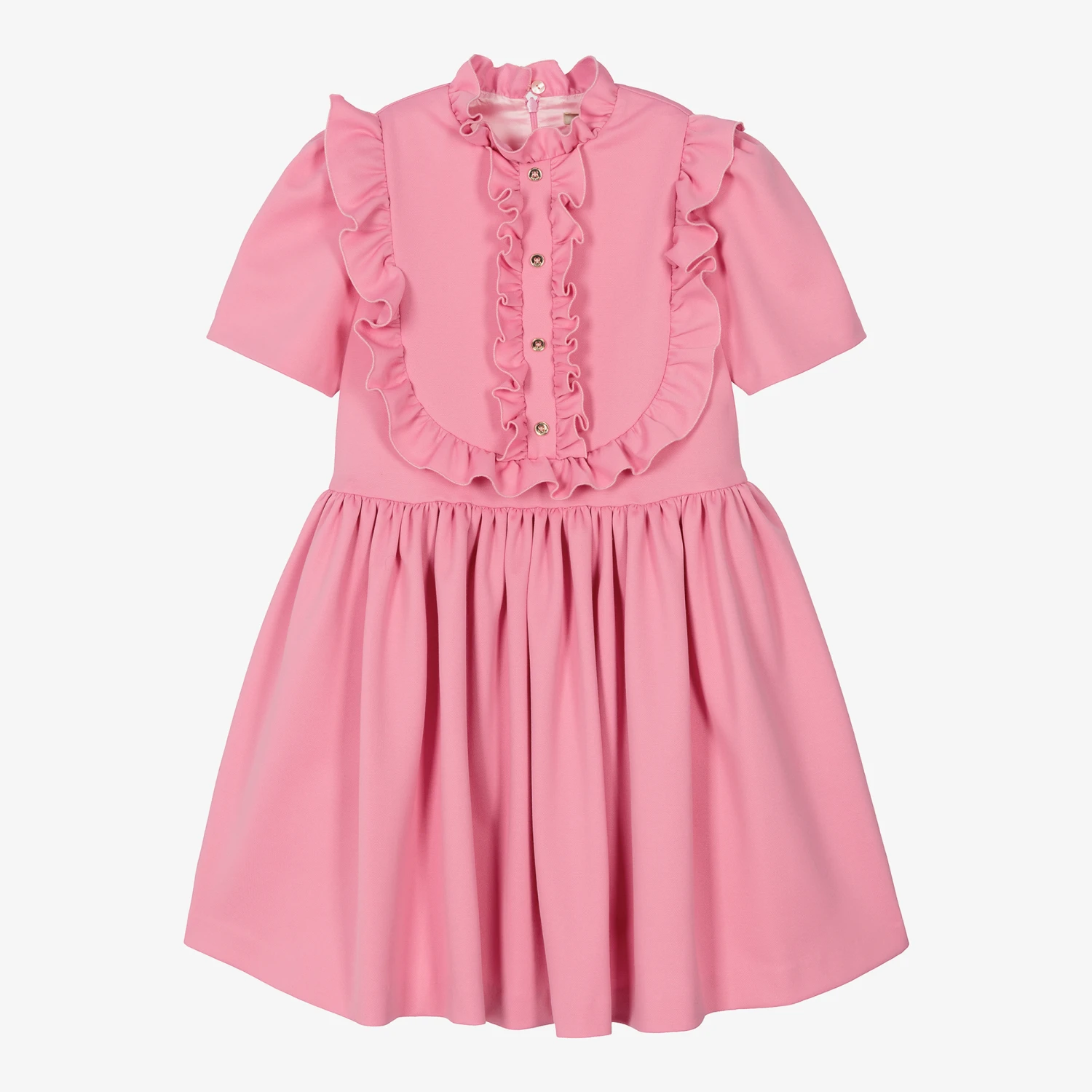 Elie Saab Teen Girls Pink Piqué Dress 3 Elie Saab Teen Girls Pink Piqué Dress