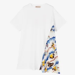 PUCCI Teen Girls White T-Shirt Dress