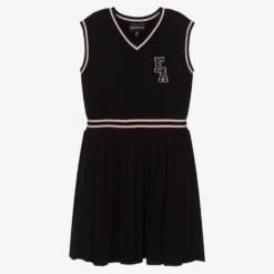 Emporio Armani Teen Girls Blue Varsity Dress