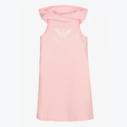 Emporio Armani Teen Girls Pink Hoodie Dress