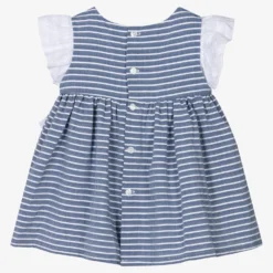 Fina Ejerique Baby Girls Blue Cotton Striped Dress -Deals Mirth Garb Store fina ejerique baby girls blue cotton striped dress 540676 25ea33e3aa05dd73f7662318ffe6792004572423