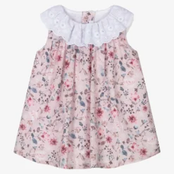 Fina Ejerique Baby Girls Pink Cotton Floral Dress