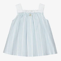 Foque Blue & White Baby Dress Set