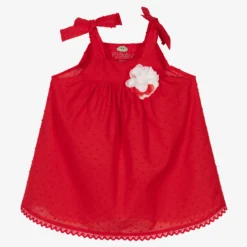 FS Baby Baby Girls Red Cotton Dress