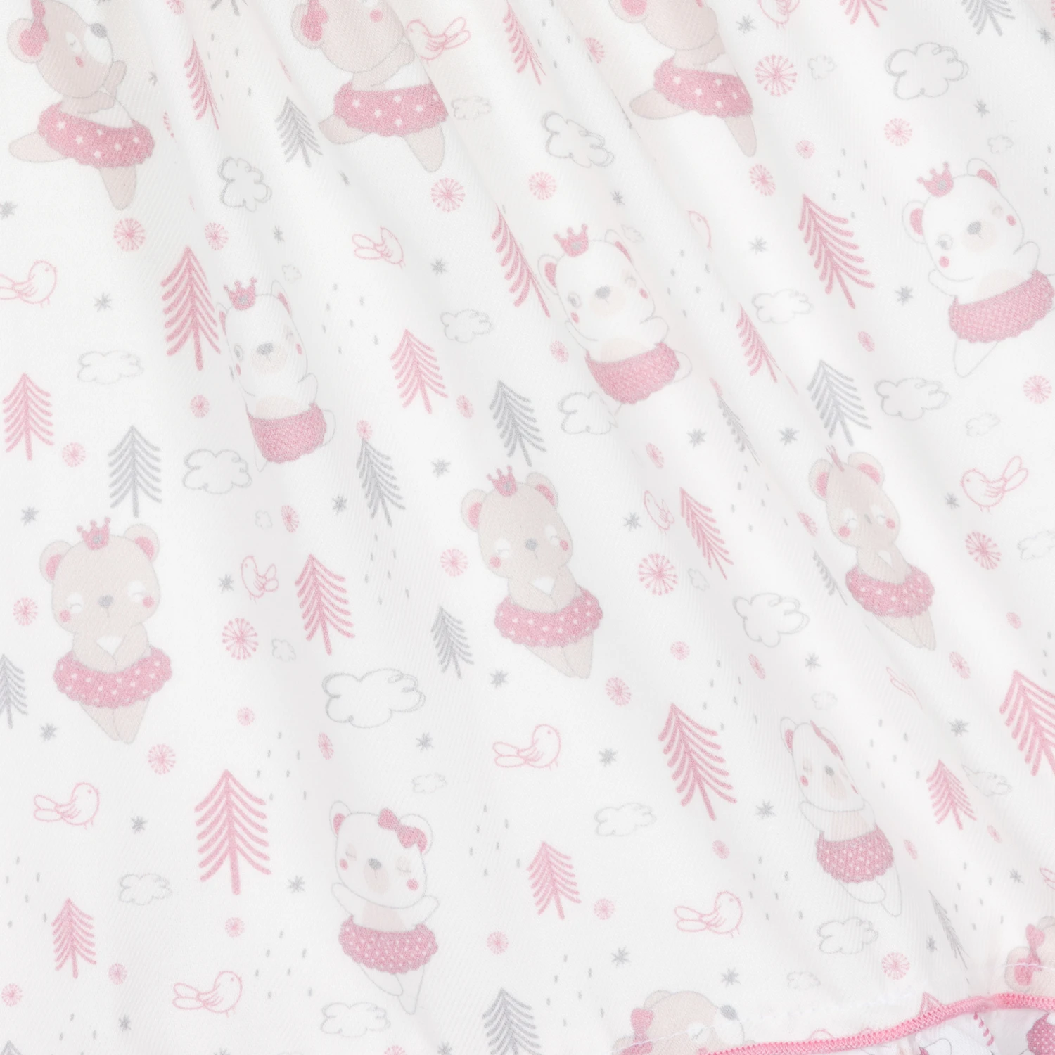 FS Baby Baby Girls White & Pink Cotton Dress 5 FS Baby Baby Girls White & Pink Cotton Dress - Image 3