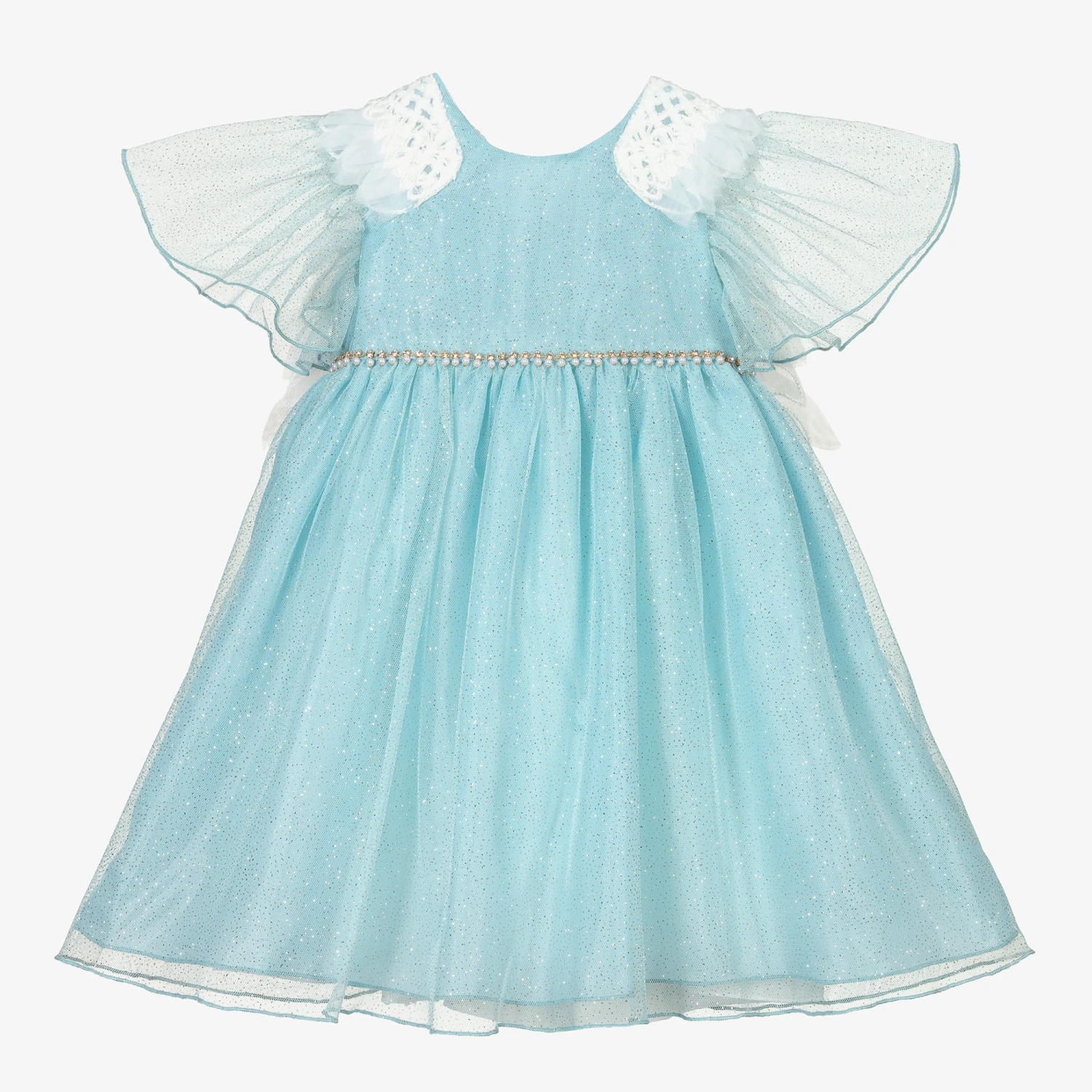 Graci Blue Baby Dress With Wings 3 Graci Blue Baby Dress With Wings