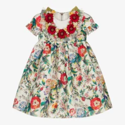 Graci White Floral Baby Dress