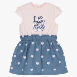 Guess Pink & Blue Baby Dress Set