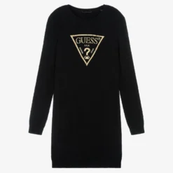 Guess Teen Girls Black Sweater Dress