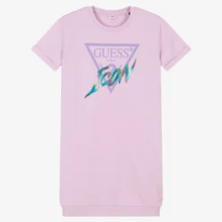 Guess Teen Girls Lilac Purple Logo Dress