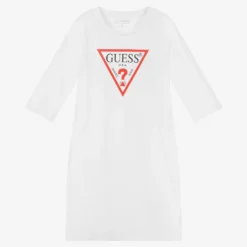 Guess Teen Girls White Cotton Dress