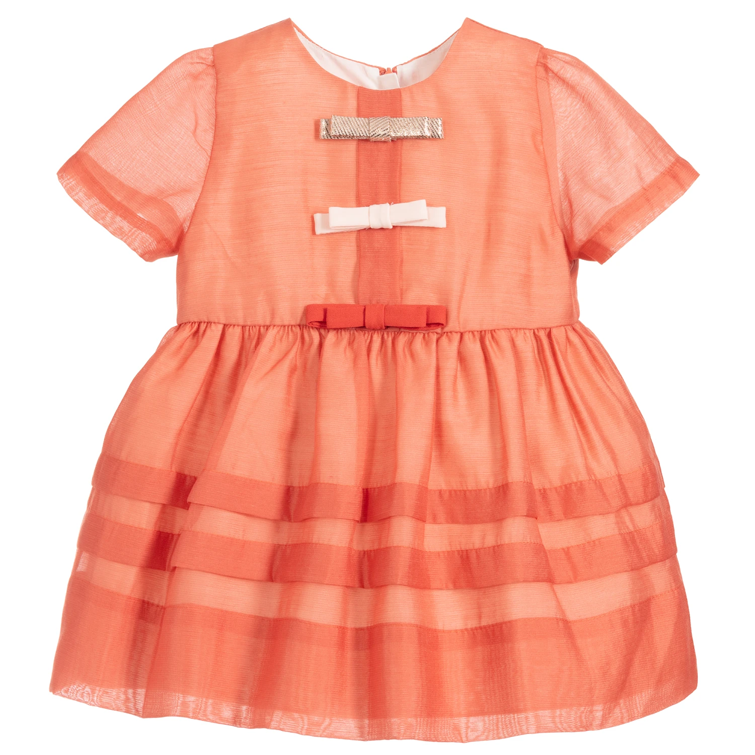 Hucklebones London Baby Girls Coral Dress Set 3 Hucklebones London Baby Girls Coral Dress Set