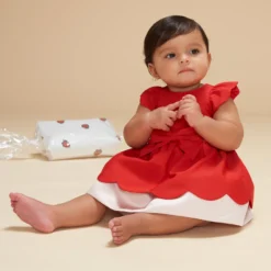 Hucklebones London Baby Girls Red Twill Bow Dress -Deals Mirth Garb Store hucklebones london baby girls red twill bow dress 493909 b03c176d0de83c8a96e086014b56447363f37aab outfit