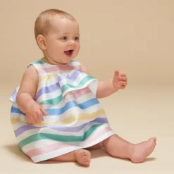 Hucklebones London Baby Girls White Striped Satin Dress -Deals Mirth Garb Store hucklebones london baby girls white striped satin dress 493915 2a48c0baec0cb1cbffdc2732b417b5dbf448308d outfit