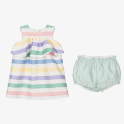 Hucklebones London Baby Girls White Striped Satin Dress -Deals Mirth Garb Store hucklebones london baby girls white striped satin dress 493915 7cc93123426390dd08c2dfb809e6d53e3d6e8d4c