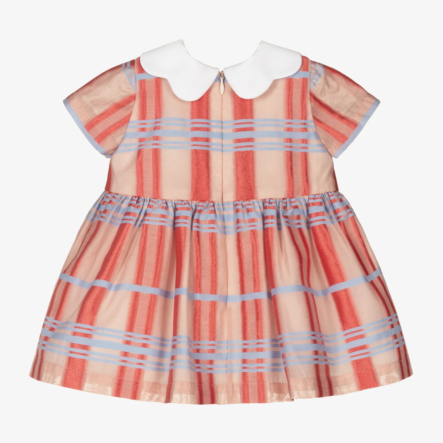 Hucklebones London Pink Check Baby Dress Set 5 Hucklebones London Pink Check Baby Dress Set - Image 3