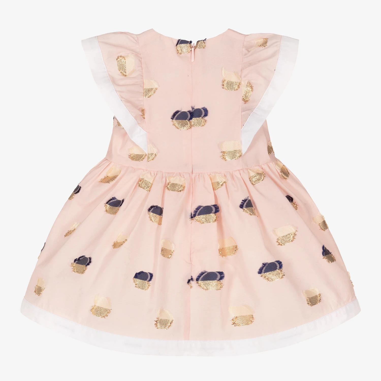 Hucklebones London Pink Jacquard Baby Dress Set 5 Hucklebones London Pink Jacquard Baby Dress Set - Image 3