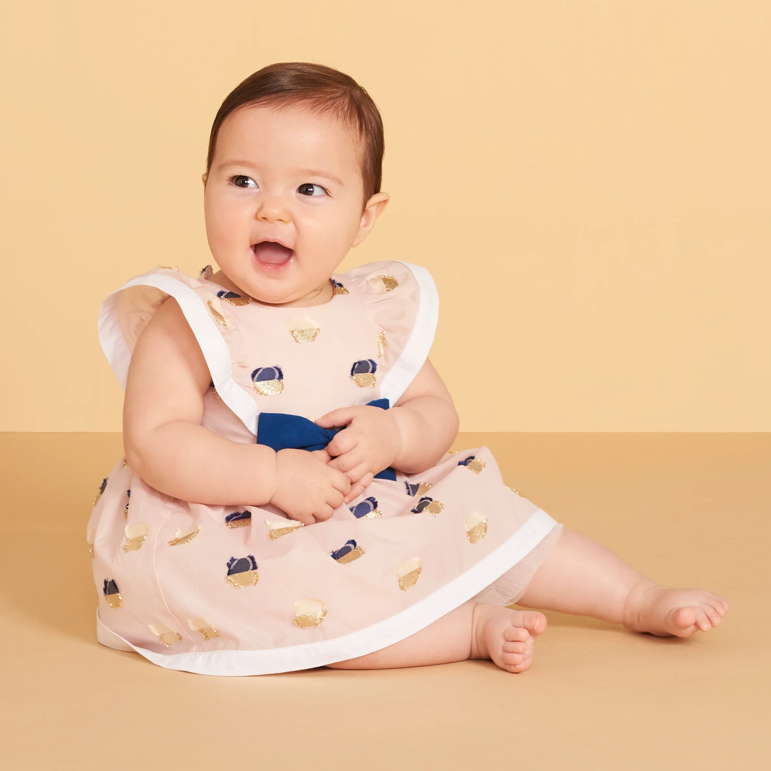 Hucklebones London Pink Jacquard Baby Dress Set 4 Hucklebones London Pink Jacquard Baby Dress Set - Image 2