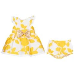 Hucklebones London White & Yellow Baby Dress Set -Deals Mirth Garb Store hucklebones london white yellow baby dress set 363724 3733dc14818849d25997f4d093fcb8c29daca15c