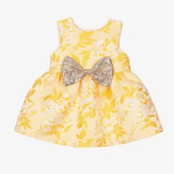 Hucklebones London Yellow Jacquard Dress Set