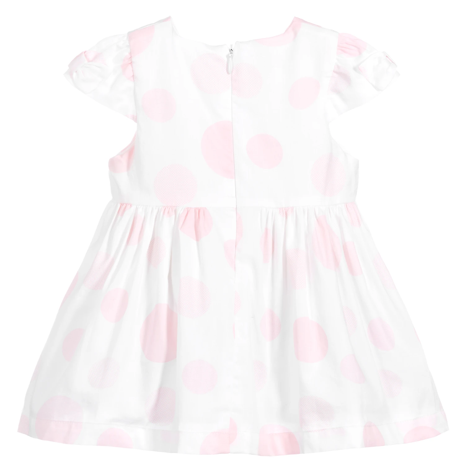IDO Mini White & Pink Cotton Dress 4 IDO Mini White & Pink Cotton Dress - Image 2