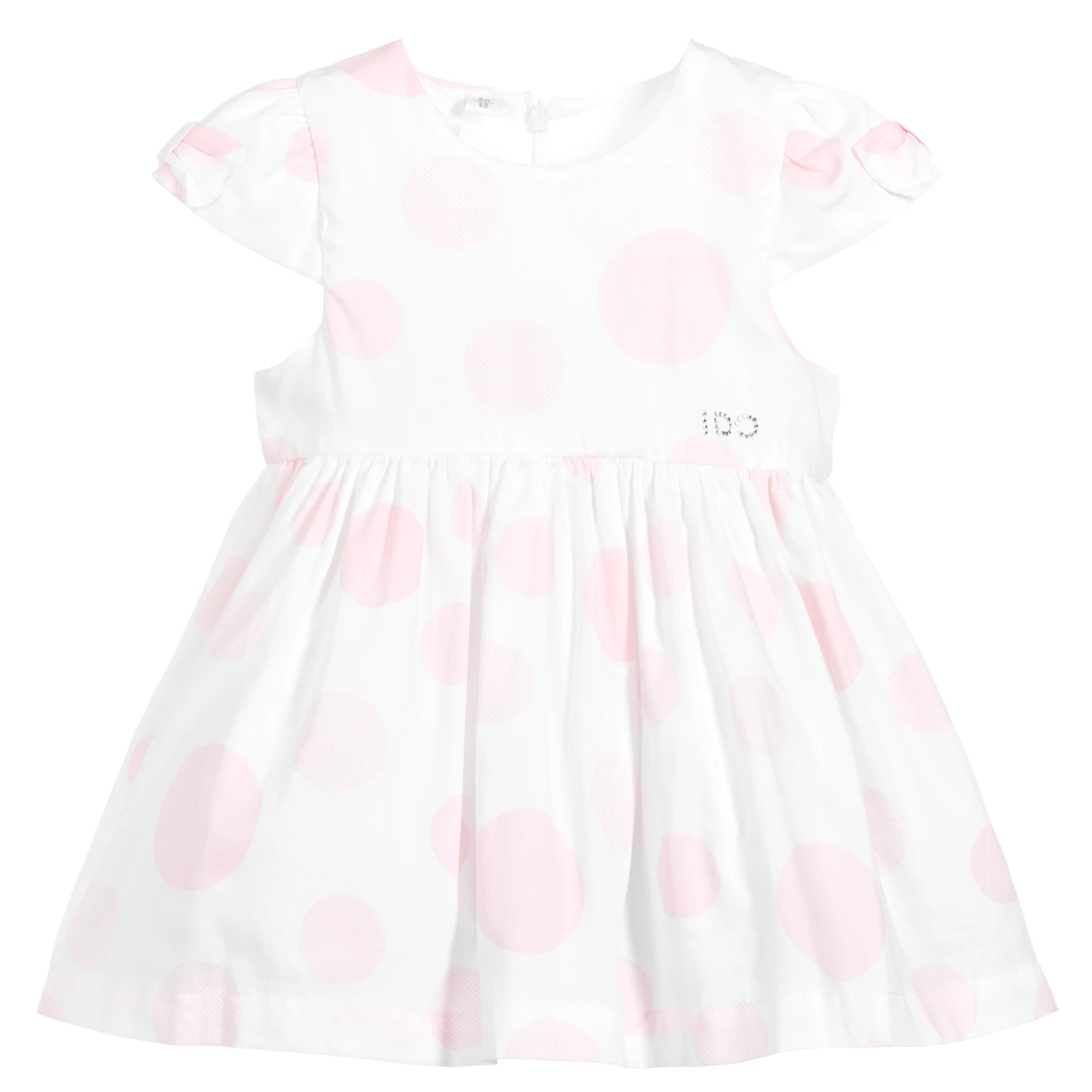 IDO Mini White & Pink Cotton Dress 3 IDO Mini White & Pink Cotton Dress