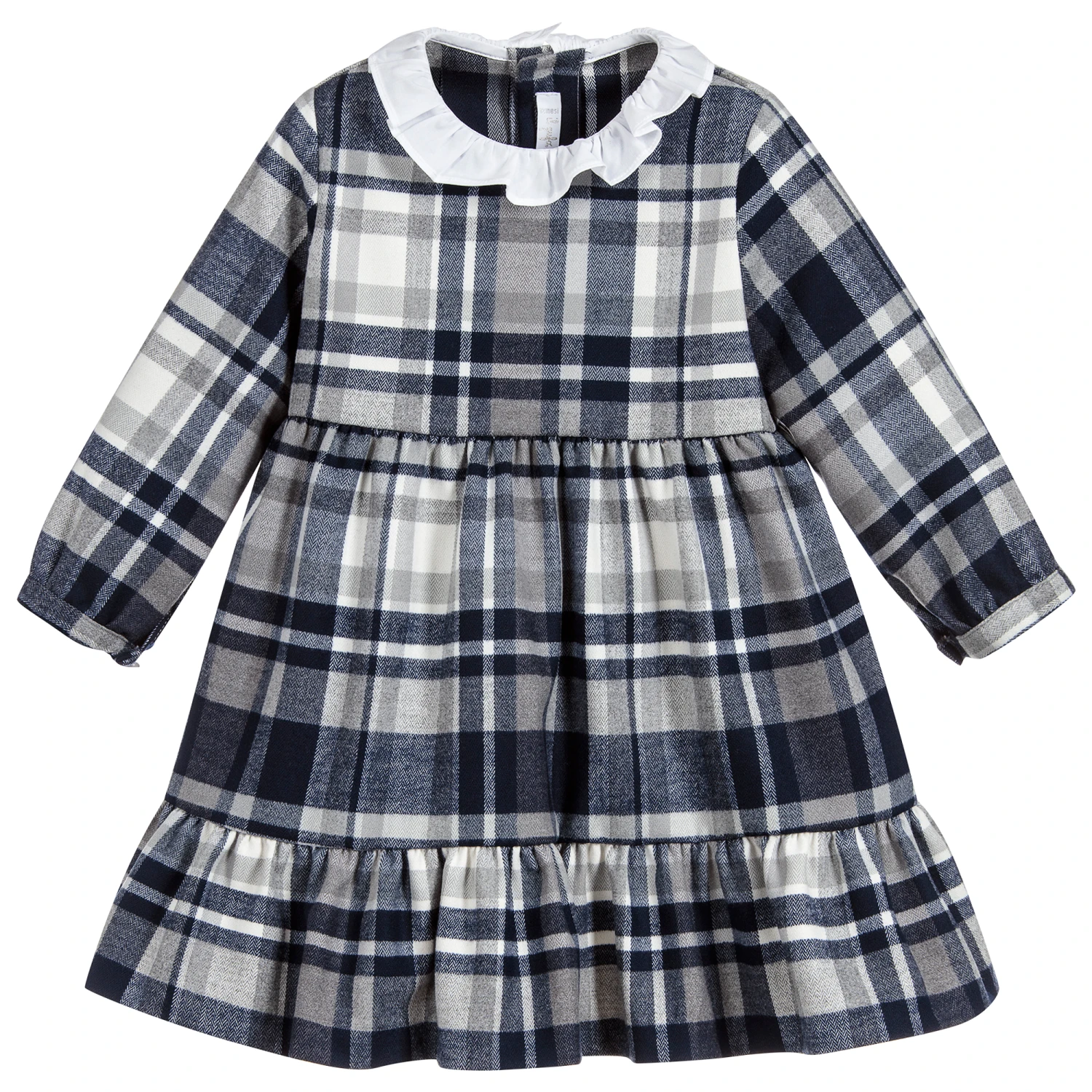 Il Gufo Girls Blue Tartan Dress 3 Il Gufo Girls Blue Tartan Dress