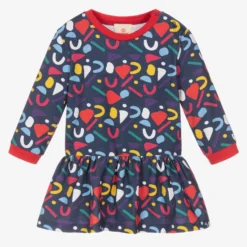 Joyday Baby Girls Blue Cotton Confetti Dress
