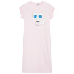 KARL LAGERFELD KIDS Teen Pink Logo Dress