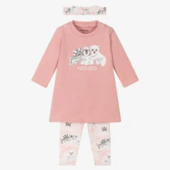 KENZO KIDS Baby Girls Pink Dress Set