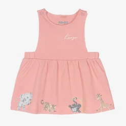 KENZO KIDS Baby Girls Pink Logo Pinafore Dress