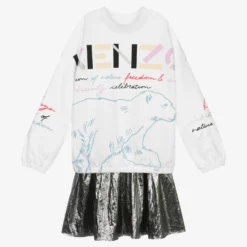 KENZO KIDS Teen Girls White Dress Set