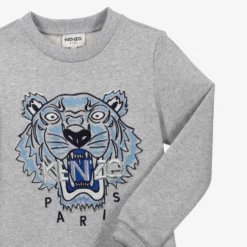 KENZO KIDS Teen Grey Tiger Jersey Dress -Deals Mirth Garb Store kenzo kids teen grey tiger jersey dress 406163 ac0e8120e6a33e072d35753c7ddfcebc37549351