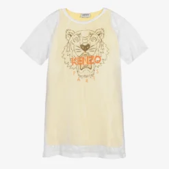 KENZO KIDS Teen Yellow 2-in-1 Tiger Dress