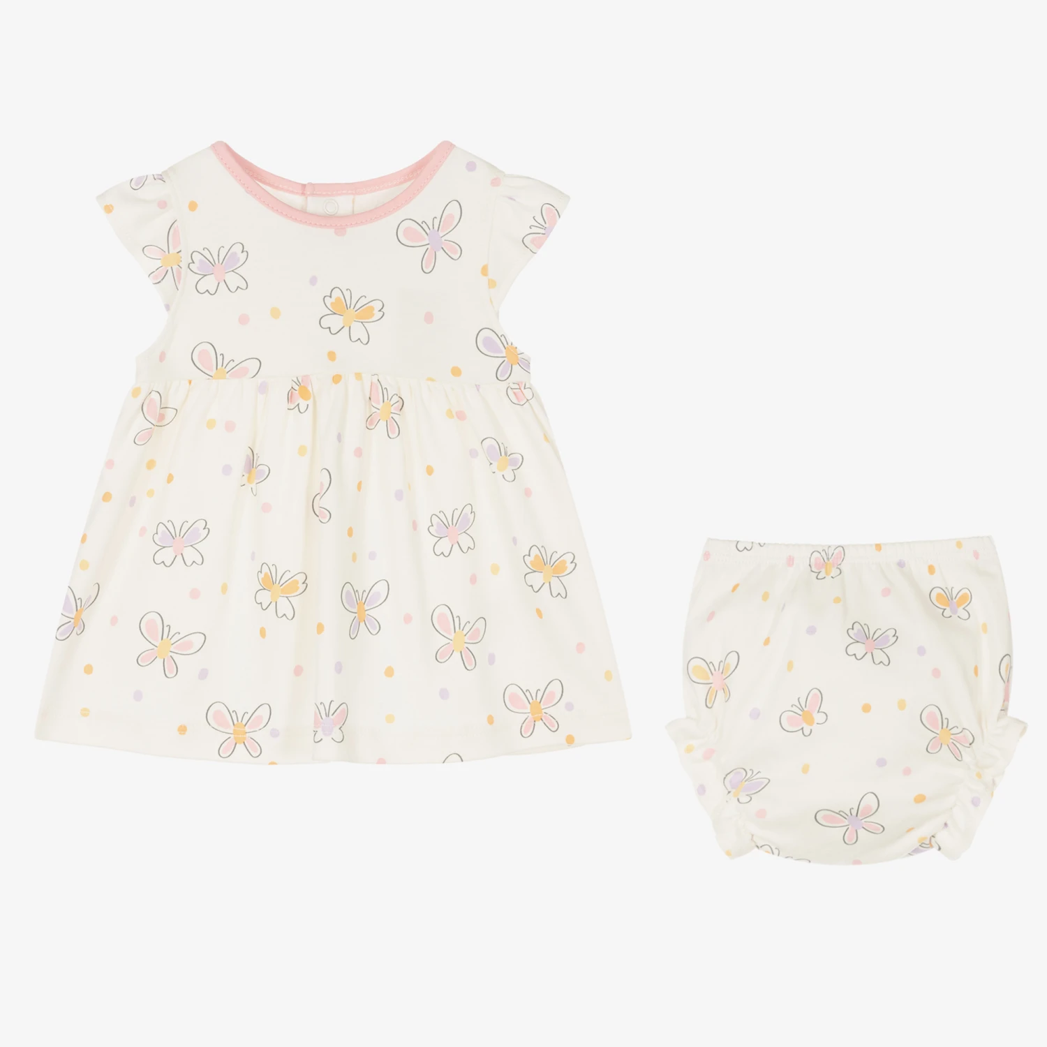 Kissy Kissy Baby Girls Ivory Butterfly Bliss Dress 5 Kissy Kissy Baby Girls Ivory Butterfly Bliss Dress - Image 3